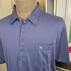Travis Mathew Golf Polo Embroidered Logo Pocket Pima Cotton Blend Size XXL